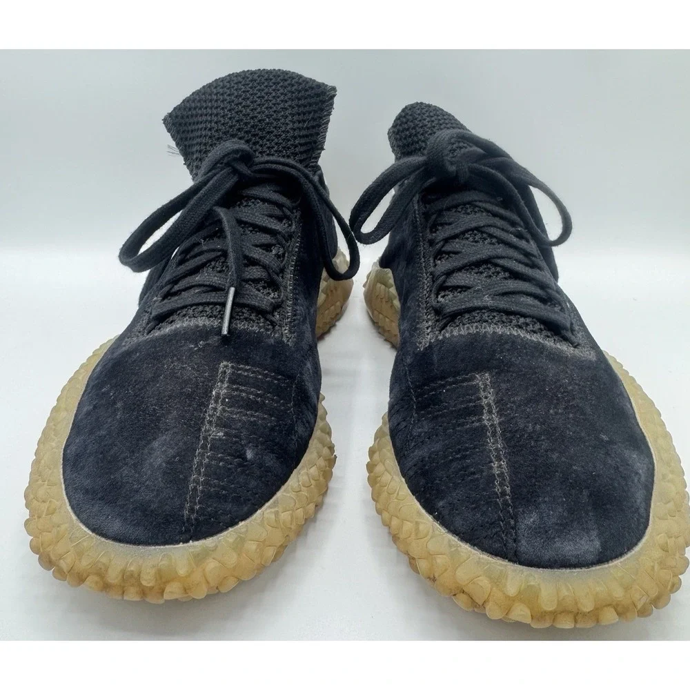 Adidas Kamanda Black Gum Sneakers Mens Size 7.5 Suede Retro Trainers